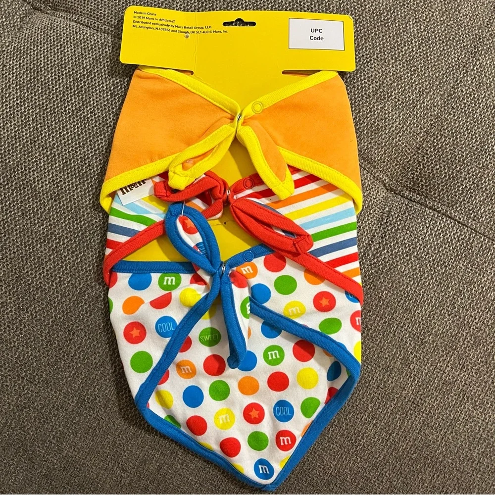 NEW 2019 M&M’s 3 Pack Bandana Bibs